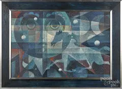 modernist composition by R. John Foster, oil on board, offered Jan 2016