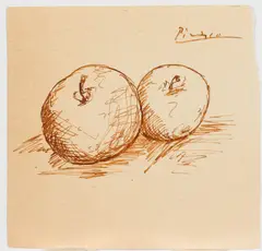 Untitled by Possibly Pablo Picasso, Ink Drawing of Apples, sold Jun 2026