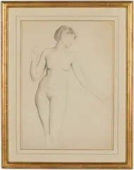 Female Nude by William McGregor Paxton, Pencil, sold Feb 2026