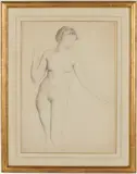 Female Nude by William McGregor Paxton, Pencil, sold Feb 2026