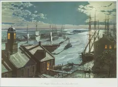 Moonlit Departure by John Stobart, Color Lithograph, sold Jun 2023