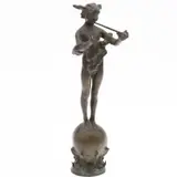 Pan of Rohallion by Frederick William MacMonnies, Bronze, sold Jun 2023