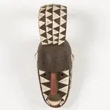 Burkina Faso by Bobo Tribe Mask, carved and painted wood mask with curved headdress, sold Jun 2025
