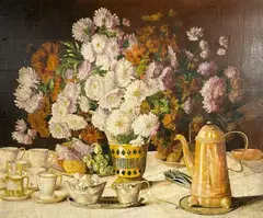 Untitled by Mathilde S. Horn, Oil on Board Still Life Demi Tasse, sold Sep 2025