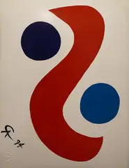 Sky Bird by Alexander Calder, Color lithograph, sold Apr 2023