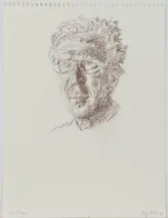 Self Portrait by Avigdor Arikha, Color pencil on paper, offered Nov 2023