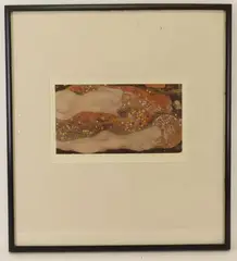Water Serpents by Gustav Klimt, Color lithograph with metallic highlights, sold Aug 2021