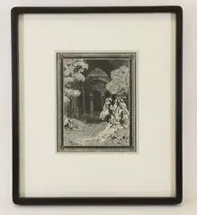 Winterlandschaft by Peter Behrens, Original woodcut on paper, sold Aug 2021