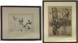 Untitled by Richard Evett Bishop, Signed engravings (2), sold Oct 2021