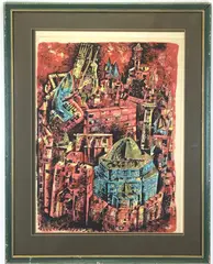 City of King David by Yossi Stern, Color Lithograph titled "City of King David", sold Dec 2021