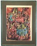City of King David by Yossi Stern, Color Lithograph titled "City of King David", sold Dec 2021