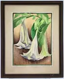 Datura by Eleanor Beatrice Acker, Color woodblock, sold Sep 2023