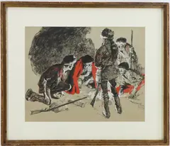 Code of His Tribe by William Meade Prince, Pen and ink and watercolor, sold Jan 2025