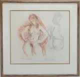 For Polly and Murray by Moses Soyer, Conte Crayon and Graphite, sold Apr 2026