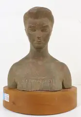 Untitled by Ben Solowey, Plaster bust of a woman, sold May 2026