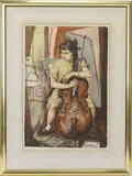 Sonya and Her Cello by Benton Murdoch Spruance, Color lithograph from an Edition of 35, sold Jun 2026