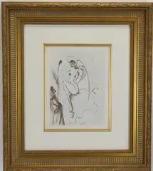 The Archangel Gabriel. by Salvador Dalí, Color woodcut engraving, sold Aug 2026
