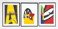 3 prints by Burhan Doğançay, serigraph, sold Feb 2023