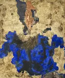 (20th Century) by Carmen Padin, collage/acrylic on canvas, sold Feb 2023
