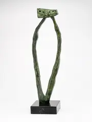 Los Amantes del Alma by Mathias Goeritz, 1955, bronze with marble base, sold Feb 2023