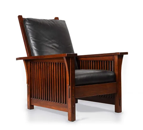 A Spindle Morris Chair, Model No. 369 by Gustav Stickley, sold Sep 2026
