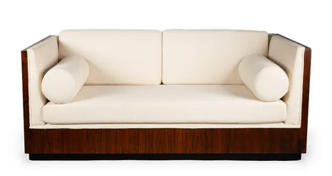 Settee by Milo Baughman, sold Sep 2026