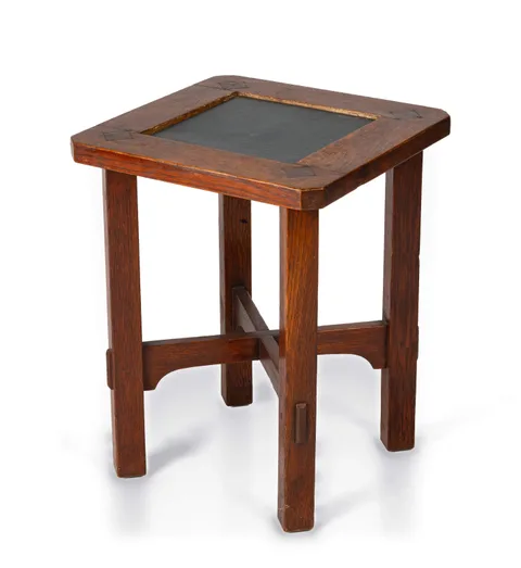 A Tile-Top Plant Stand, Model No. 53-T by Gustav Stickley, sold Sep 2026