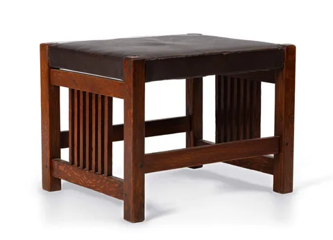 A Spindle Stool, Model No. 395 by Gustav Stickley, sold Sep 2026