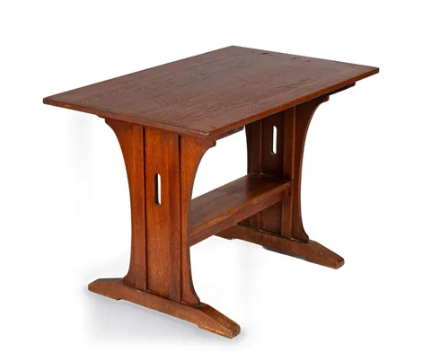 A Keyhole Trestle Library Table, Models No. 545 and No. 547 by L. & J.G. Stickley, sold Sep 2026