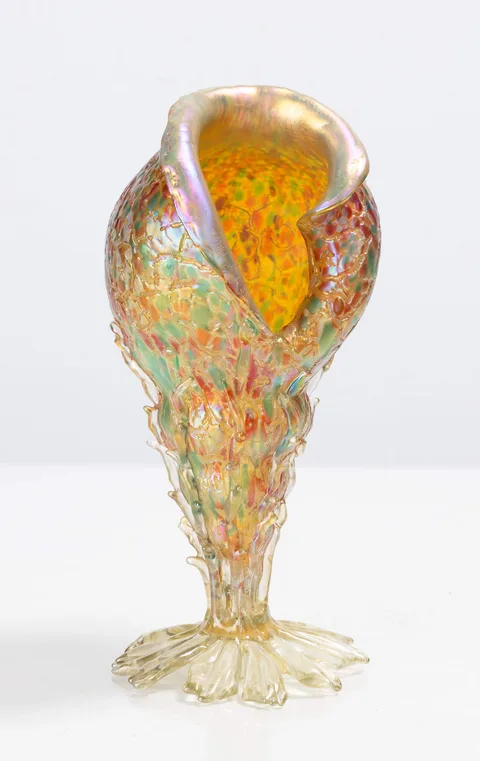 Conch Shell Iridescent Glass Vase by Loetz, sold Sep 2026
