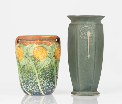 Art Pottery Vases by Roseville, sold Sep 2026