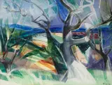 Campagne de Vence, N°5 by Camille Hilaire, Aquarelle, sold Oct 2022