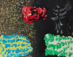 Composition by Jacques Hérold, 1961, Gouache, sold Oct 2022