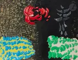 Composition by Jacques Hérold, 1961, Gouache, sold Oct 2022
