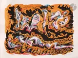 Composition by André Masson, Lithographie sur japon, sold Oct 2022