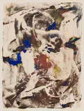 Composition by Yolande Fièvre, 1947, Huile et gouache, sold Oct 2022