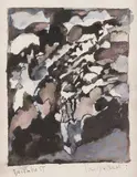 Composition by Pierre Dmitrienko, 1955, Gouache, sold Oct 2022
