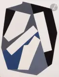 Composition by Roger-François Thépot, 1955, Gouache, sold Oct 2022