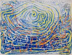Composition by Marie Raymond, 1966, Gouache, sold Oct 2022