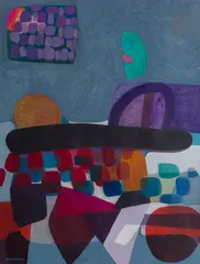 Le Bateau de lune by Denise Bourdouxhe, Gouache, sold Oct 2022