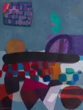Le Bateau de lune by Denise Bourdouxhe, Gouache, sold Oct 2022