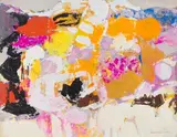 Devant un paysage by Denise Bourdouxhe, 1965, Gouache, sold Oct 2022