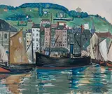 Honfleur, le port by Lucien Génin, Gouache, sold Jun 2010