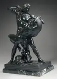 Thésée combattant le Minotaure (seconde version) by Antoine-Louis Barye, Épreuve en bronze patiné, sold Jun 2010