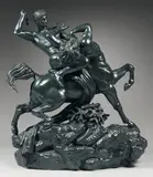 Thésée combattant le centaure Biennor by Antoine-Louis Barye, Épreuve en bronze patiné, sold Jun 2010