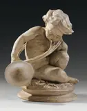 L'enfant au cor by Jean-Baptiste Carpeaux, Plâtre patiné, sold Jun 2010