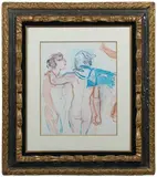 Deux jeunes femmes au bord de la mer by Raoul Dufy, Aquarelle et gouache, sold Jun 2010