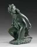Baigneuse by Paul Belmondo, Épreuve en bronze à patine verte, sold Jun 2010