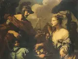 David et Abigaïl by Francesco Ruschi, Toile agrandie de, sold Jun 2009