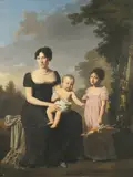 Portrait de famille by Jacques Antoine Vallin, 1807, Toile, sold Jun 2009
